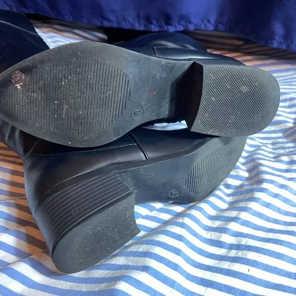 OVER THE KNEE BLACK BOOTS "PATTY"  SZ 8 PIRATE - Picture 11 of 11